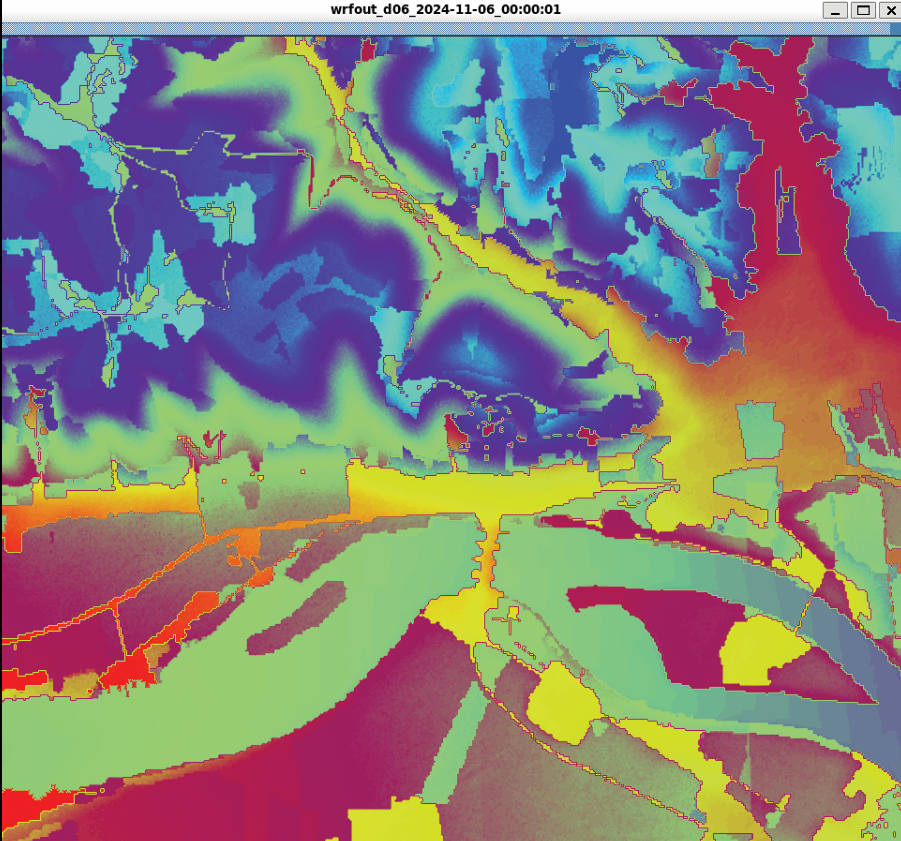 Local high-resolution terrain (DEM) for WRF regional forecasts.